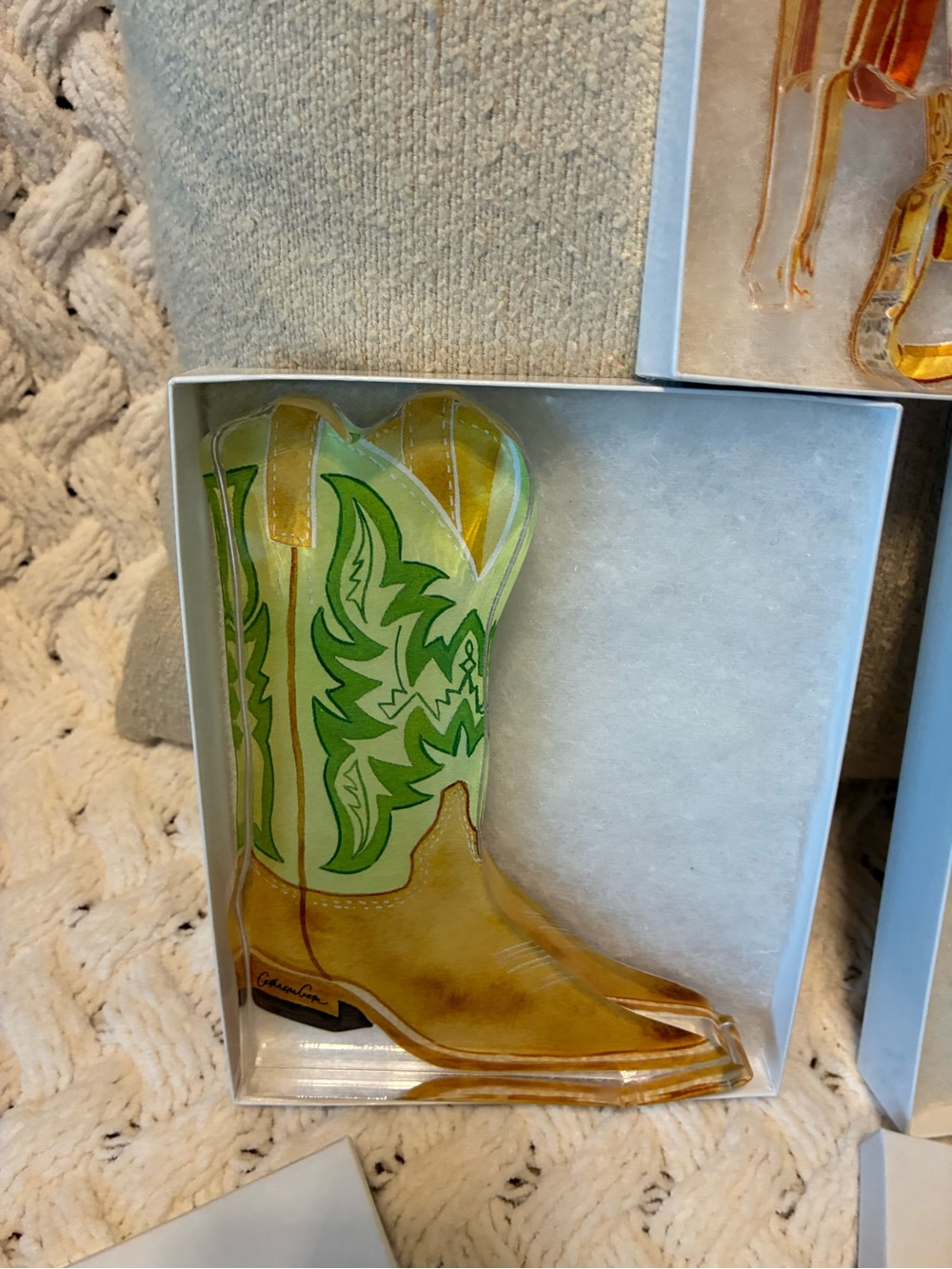 Western Ceramic Accent Tiles - Saddle, Boot & Longhorn (Set of 3)